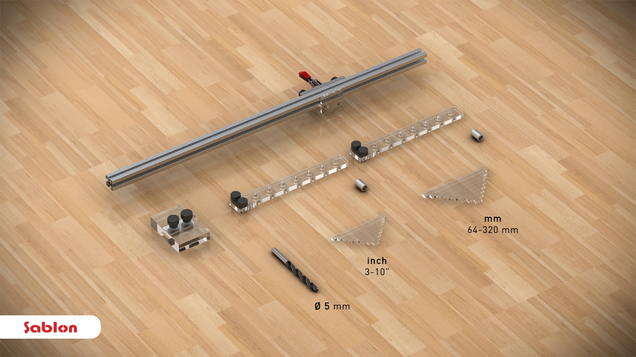 Sablon Cabinet Hardware Pull Knob Installation Jig Woodworking